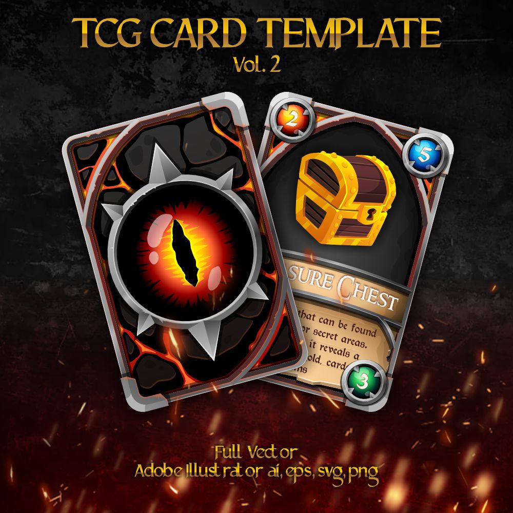 TCG Card Template vol. 2 Game Asset Packs